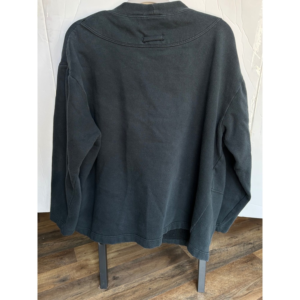 Bobbie Brooks Fleece Cardigan Women XL Black Excellent Button Front Pockets - Picture 6 of 8